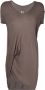 Rick Owens Gedrapeerd T-shirt Bruin - Thumbnail 1