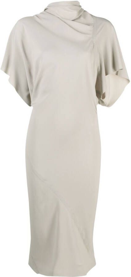 Rick Owens Gedrapeerde jurk Beige