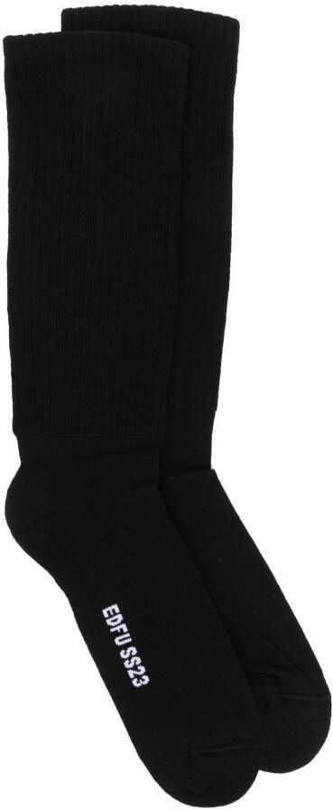 Rick Owens Intarsia sokken Zwart