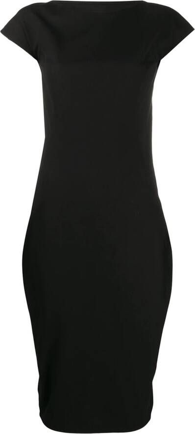 Rick Owens Jurk met open rug Zwart