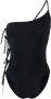 Rick Owens Asymmetrisch badpak Zwart - Thumbnail 1