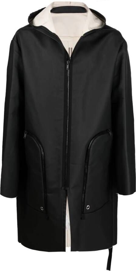 Rick Owens DRKSHDW Lange parka Zwart