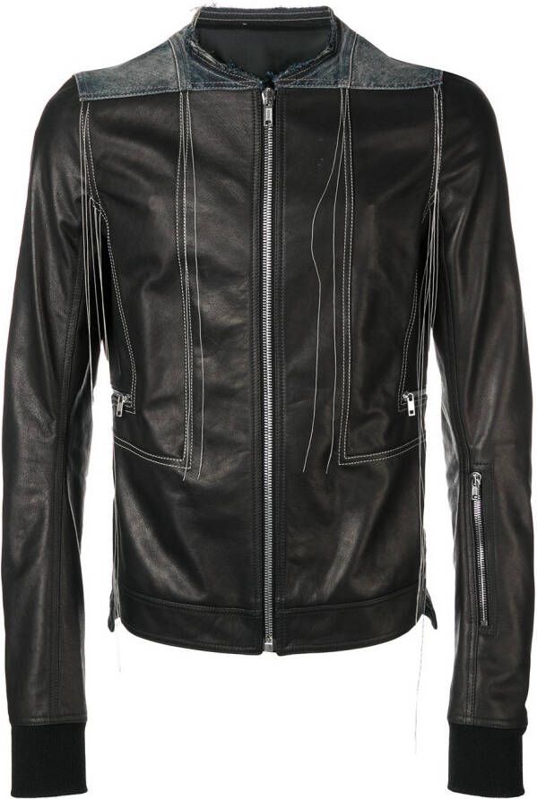 Rick Owens Leren jack Zwart