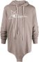 Rick Owens Hoodie met geborduurd logo Grijs - Thumbnail 1