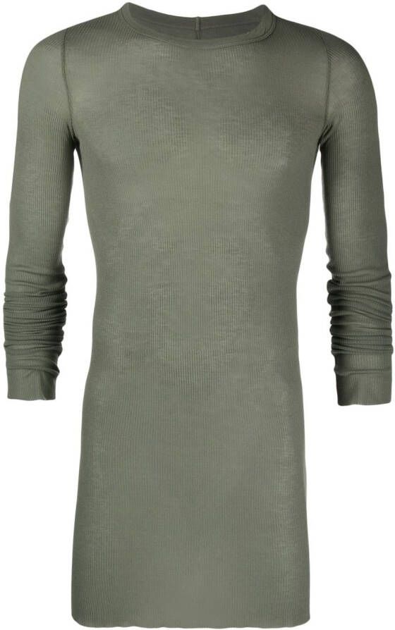 Rick Owens Lang T-shirt Groen