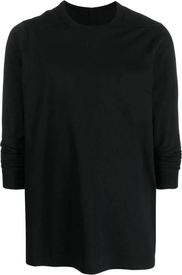 Rick Owens long-sleeved cotton T-shirt Zwart