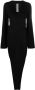 Rick Owens Maxi-jurk met V-hals Zwart - Thumbnail 1