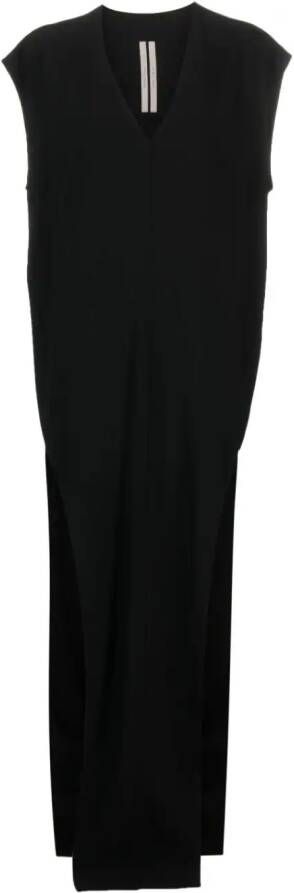 Rick Owens Maxi-jurk met V-hals Zwart