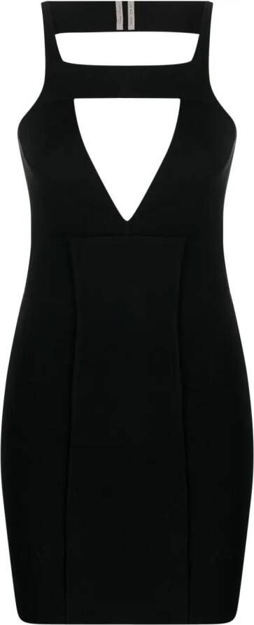Rick Owens Mini-jurk met uitgesneden details Zwart