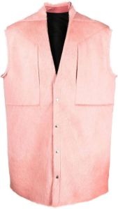 Rick Owens Mouwloos shirtjack Roze