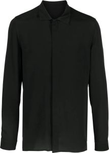 Rick Owens Overhemd met verborgen knopen Zwart