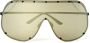 Rick Owens Shield zonnebril met oversized montuur Goud - Thumbnail 1