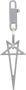 Rick Owens Sleutelhanger met logo Zilver - Thumbnail 1