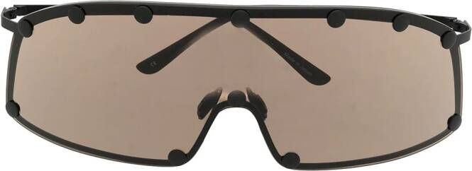 Rick Owens Performa Shielding zonnebril met oversized montuur Zwart
