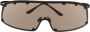 Rick Owens Performa Shielding zonnebril met oversized montuur Zwart - Thumbnail 1