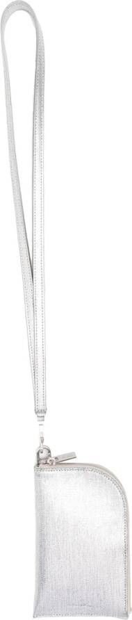 Rick Owens Portemonnee met gegraveerd logo Zilver