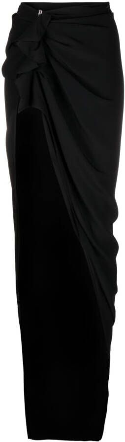 Rick Owens Rok met ruches Zwart