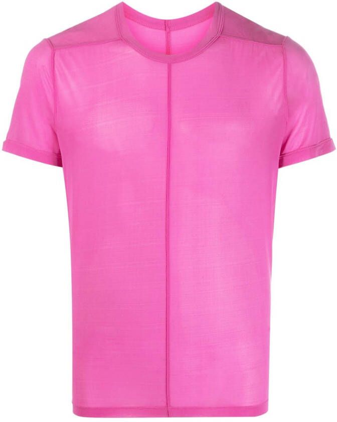 Rick Owens Semi-doorzichtig T-shirt Roze