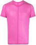 Rick Owens Semi-doorzichtig T-shirt Roze - Thumbnail 1