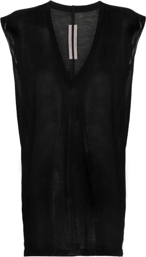 Rick Owens Semi-doorzichtige tanktop Zwart