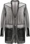 Rick Owens Doorzichtig overhemd Zwart - Thumbnail 1