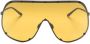 Rick Owens Shield Temple zonnebril met oversized montuur Zwart - Thumbnail 1
