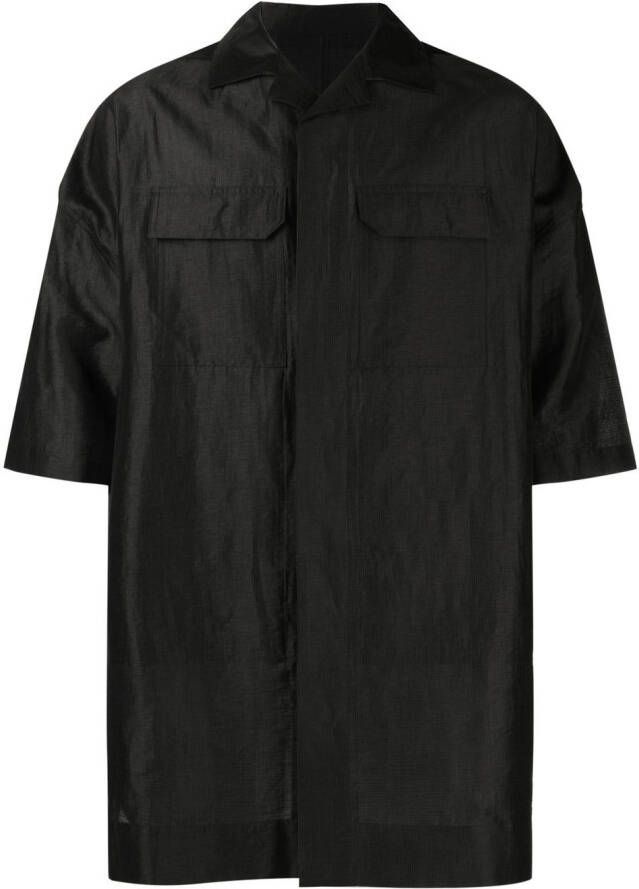 Rick Owens Glanzend overhemd Zwart