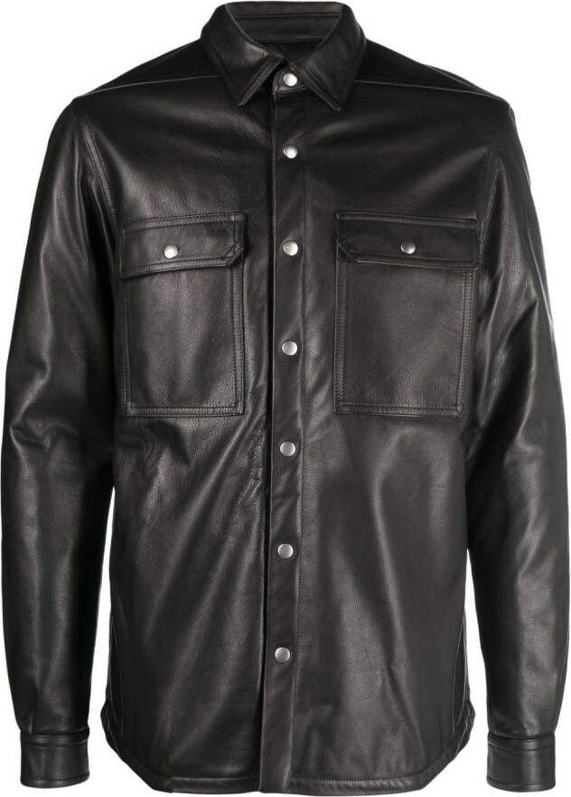 Rick Owens Shirtjack met borstzak Zwart