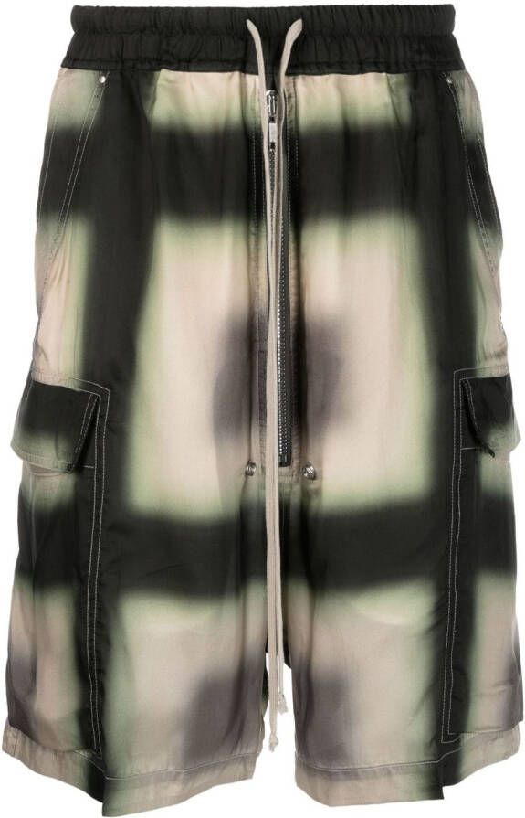 Rick Owens Shorts met verlaagd kruis Zwart