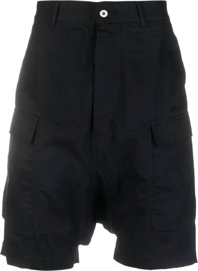 Rick Owens DRKSHDW Shorts met cargo zak Zwart