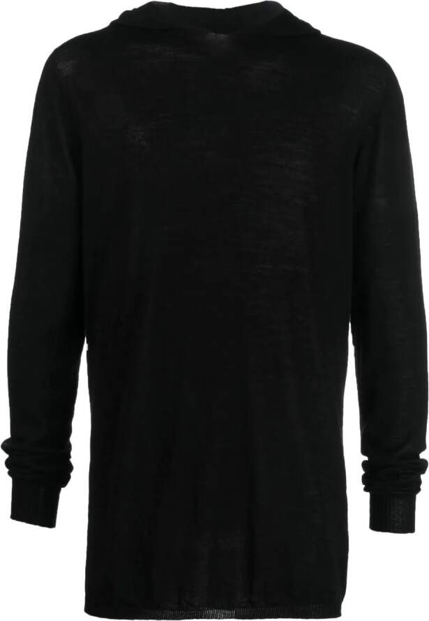 Rick Owens Sweater met capuchon Zwart