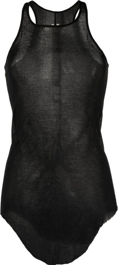 Rick Owens Tanktop met gerafelde afwerking Zwart