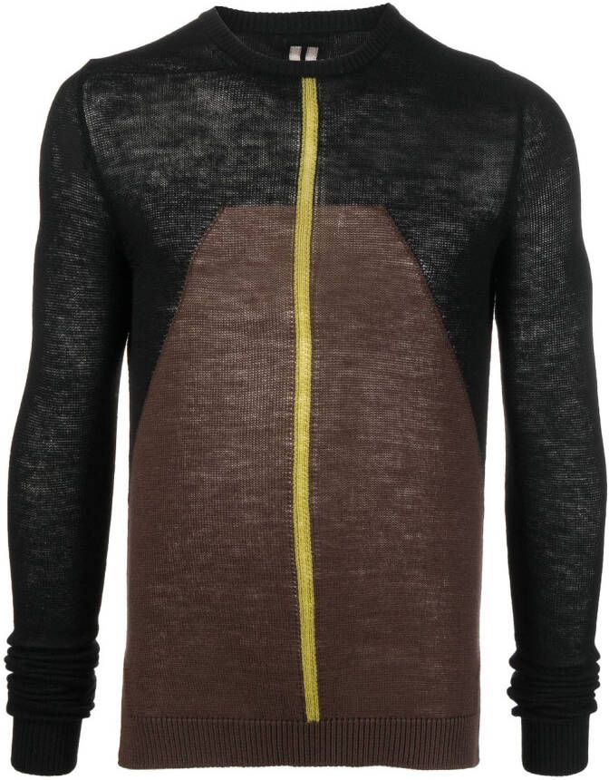 Rick Owens Trui met vlakken Zwart