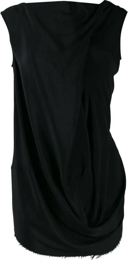 Rick Owens Tuniek met ruche Zwart