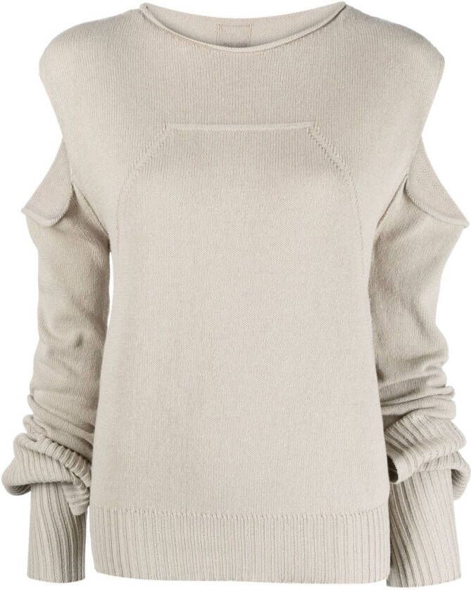 Rick Owens Uitgesneden trui Beige