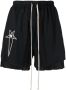 Rick Owens X Champion Shorts met geborduurd logo Zwart - Thumbnail 1