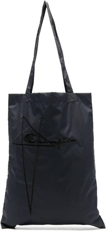 Rick Owens X Champion Shopper met logo Zwart