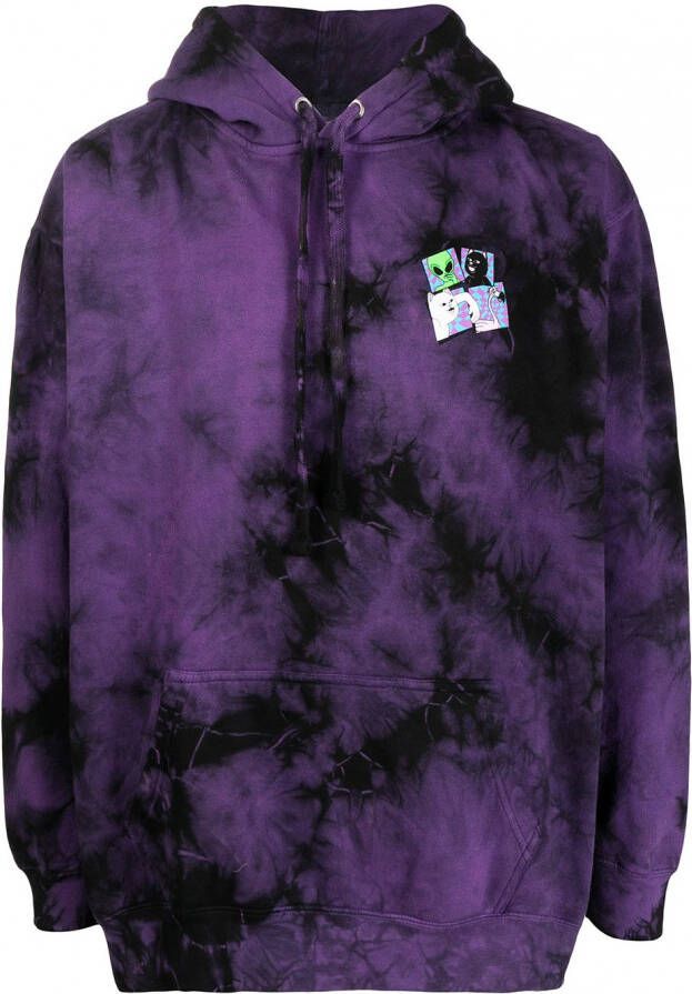 Ripndip Hoodie met tie-dye print Paars