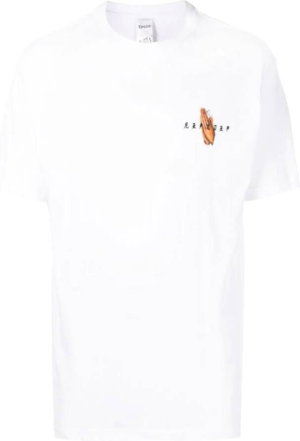 Ripndip T-shirt met korte mouwen Wit