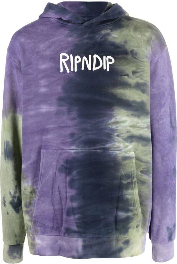 Ripndip Hoodie met tie-dye print Paars