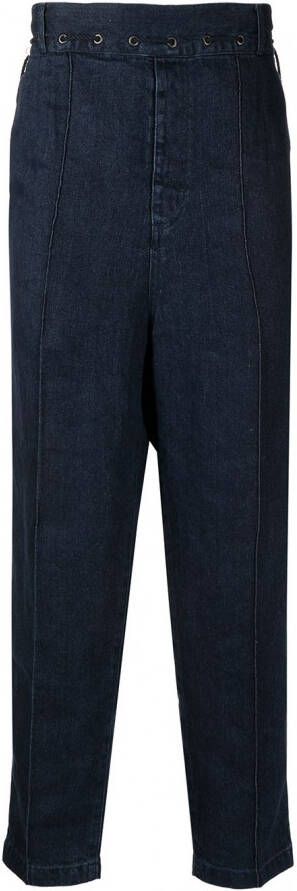 RITO STRUCTURE Cropped jeans Blauw