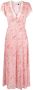 Rixo Midi-jurk met bloemenprint Roze - Thumbnail 1