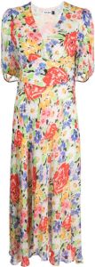 Rixo Corrine floral-print dress Wit