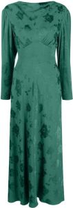 Rixo Midi-jurk met jacquard Groen