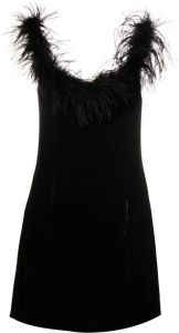 Rixo Off-shoulder mini-jurk Zwart