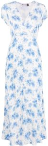 Rixo Midi-jurk met bloemenprint Blauw