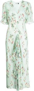 Rixo Midi-jurk met bloemenprint Groen