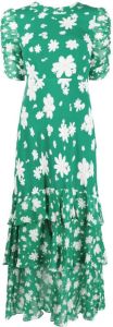 Rixo Midi-jurk met bloemenprint Groen
