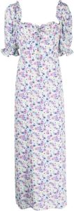 Rixo Midi-jurk met bloemenprint Paars