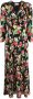 Rixo Midi-jurk met bloemenprint Zwart - Thumbnail 1